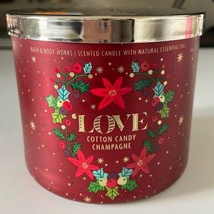 Bath & Body Works Cotton Candy Champagne 3-wick Candle